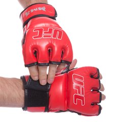 Рукавички для змішаних єдиноборств MMA червоні BO-0397, S