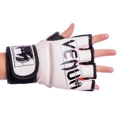 Перчатки для ММА открытыми пальцами FLEX VENUM UNDISPUTED белые VL-5790, L