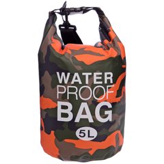 Гермомешок водонепроницаемый Waterproof Bag 5 л TY-6878-5, Оранжевый камуфляж