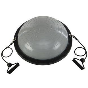 Балансувальна платформа півсфера BOSU з еспандерами SPOINT FI-1924 колір сірий