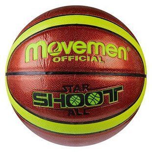 Мяч баскетбольный №7 PU Movemen StarShoot Indoor/Outdoor коричнево-салатовый MN7-PU/49-2