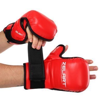 Рукавиці Краби спарингові для MMA Zelart BO-4612 розмір M колір білий-чорний