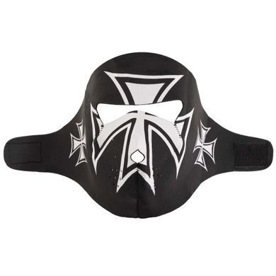 Маска лицевая ветрозащитная креативная термонаушники Zelart MS-4344-2 Iron Cross черный