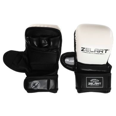 Рукавиці Краби спарингові для MMA Zelart BO-4612 розмір M колір білий-чорний