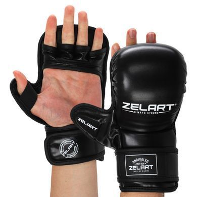Рукавиці Краби спарингові для MMA Zelart BO-4612 розмір M колір білий-чорний