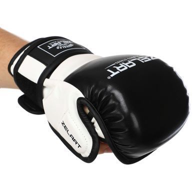 Рукавиці Краби спарингові для MMA Zelart BO-4612 розмір M колір білий-чорний