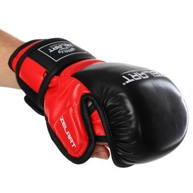 Рукавиці Краби спарингові для MMA Zelart BO-4612 розмір M колір білий-чорний