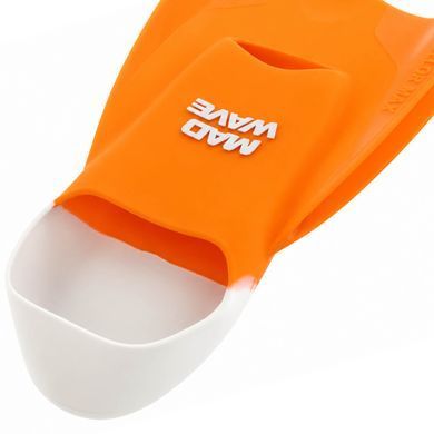 Ласти для тренувань у басейні короткі із закритою п'ятою MadWave Propellor max M074305 розмір 2XS (34-35) колір помаранчевий