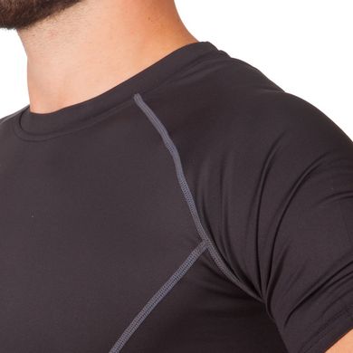 Компрессионная футболка с коротким рукавом черно-серая LD-1102 (OF), XXL