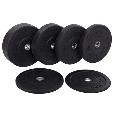 Бамперные диски резиновые Bumper Plates Zelart TA-2676-10 51мм 10кг черный