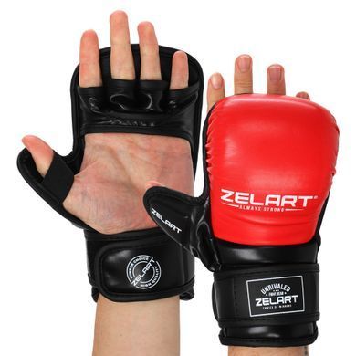 Рукавиці Краби спарингові для MMA Zelart BO-4612 розмір M колір білий-чорний