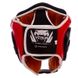 Шлем боксерский кожаный красный VENUM BO-6652