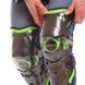 Наколенники защитные для мотоциклиста (колено, голень) 2шт Carbon BENKIA черно-зелёная PT154, Универсальный