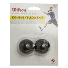 Мячик для сквоша WILSON (2шт) (сверхмедленный, 2 желтые точки) WRT617600