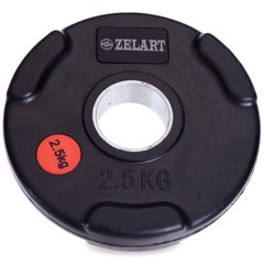 Диск для грифа (блин) d-51мм 2,5 кг обрезиненный Z-HIT Zelart TA-5160-2,5