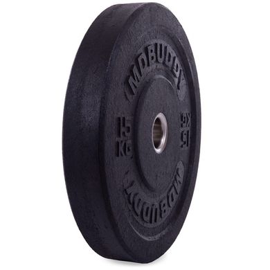 Бамперные диски резиновые Bumper Plates Zelart TA-2676-15 51мм 15кг черный