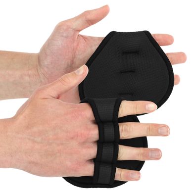 Накладки атлетические нескользящие Грипад GRIPAD WorkOut HAND PROTECTION EZOUS D-01 цвет черный