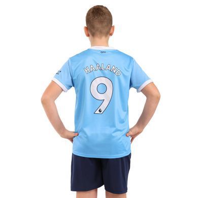 Форма футбольная детская с символикой футбольного клуба MANCHESTER CITY HAALAND 9 домашняя 2026 Zelart CO-617 размер 22, рост 130-135 цвет голубой-белый