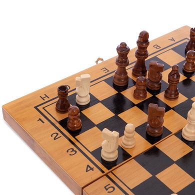 Шахматы, шашки, нарды 3 в 1 бамбуковые (40 х 40см) 341-163