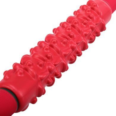 Масажер-палка роликовий антицелюлітний MASSAGE BAR BLOOM LB7023 колір червоний