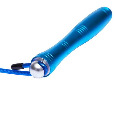 Скакалка 3м с подшипником и алюминиевыми ручками N1941, Синий