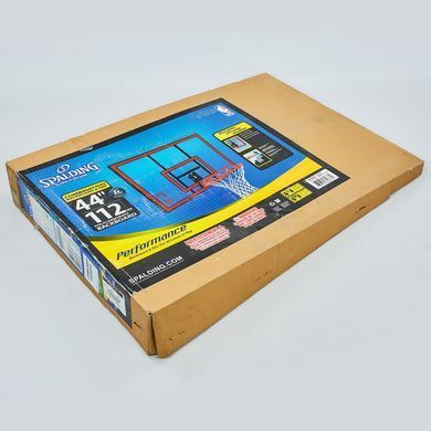 Щит баскетбольний з кільцем та сіткою SPALDING NBA COMBO 79351CN розмір 108x73см кільце &oslash;49см