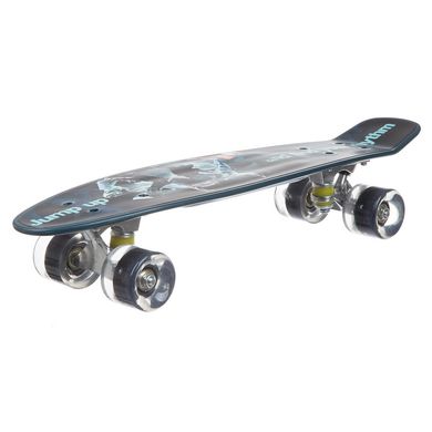 Скейтборд пластиковый Penny 56х15см со светящимися колесами SK-881-8, Синий
