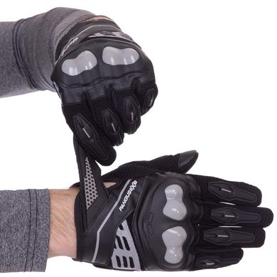 Перчатки для мотоцикла черно-белые PANGUSAXE ST-16, M
