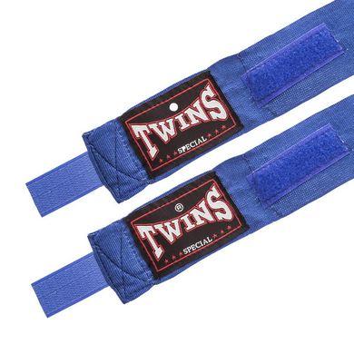 Спортивные бинты для бокса 3 метра TWINS хлопок с эластаном TW-2230, Синий