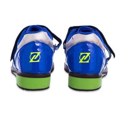 Штангетки обувь для тяжелой атлетики PU сине-салатовые OB-1265, 40 (26 см)