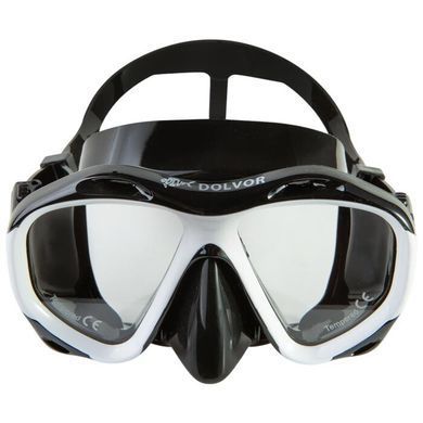 Маска з трубкою набір для плавання для дорослих Dolvor Білий M2026S/S11S-W