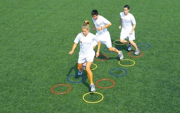 Набор колец тренировочных для футбола d-60см (12шт) C-0815-60, Разные цвета