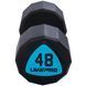 Гантели цельные профессиональные с полиуретановым покрытием LiveUp LP8003-48 2шт по 48кг черный-синий