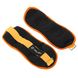 Утяжелители -манжеты для рук и ног 2 кг (2 x 1кг) FI-7208-2, Черный-оранжевый