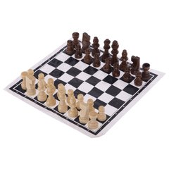 Шахматные фигуры с полотном Zelart IG-3103-WOOD-SHAHM пешка-2,5 см дерево