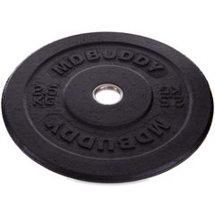 Бамперные диски резиновые Bumper Plates Zelart TA-2676-2_5 51мм 2,5кг черный