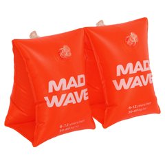 Нарукавники для плавания детские надувные 2шт MadWave BASIC M075605 размер 2-6 лет цвет оранжевый