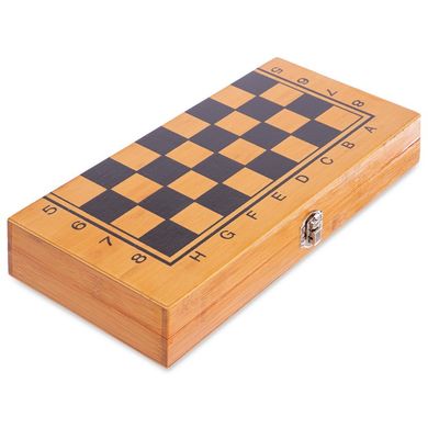Шахматы, шашки, нарды 3 в 1 бамбуковые (30x30см) 341-161