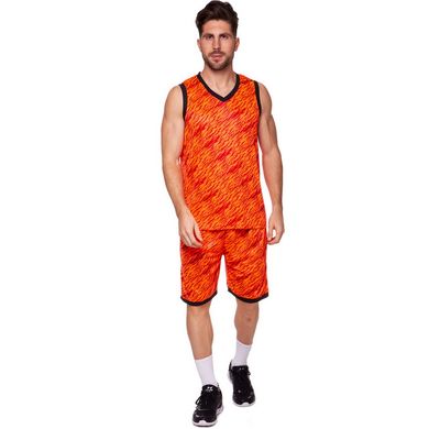 Форма баскетбольная мужская Lingo Camo оранжевая LD-8003, 160-165 см