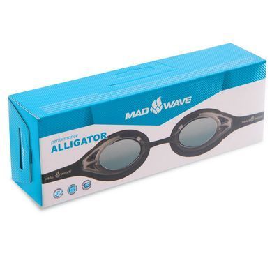 Очки для плавания взрослые MadWave ALLIGATOR M042713 цвет черный