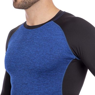Комплект компрессионный (футболка + штаны) черно-синий LD-1005-LD-1205, L