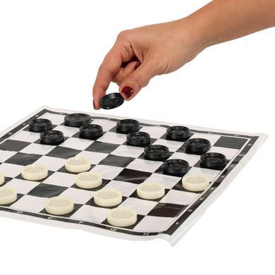 Шашки с виниловым игровым полем Zelart IG-3103-SHASHKI &oslash;2,8см