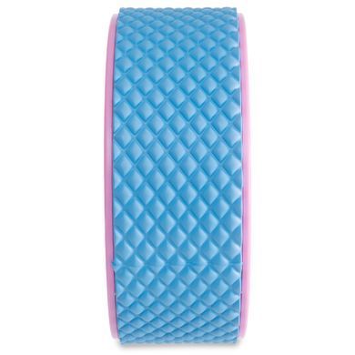 Колесо для йоги масажне Zelart Fit Wheel Yoga FI-2438 блакитний-рожевий
