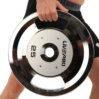 Блины диски стальные 2 Handle металлическая втулка LiveUp LP8338-25 &oslash;51мм 25кг серый