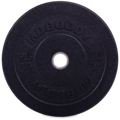 Бамперные диски резиновые Bumper Plates Zelart TA-2676-2_5 51мм 2,5кг черный