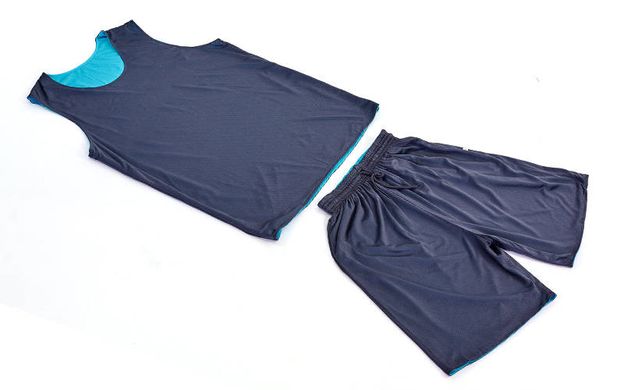 Форма баскетбольная мужская двусторонняя сетка Lingo голубая LD-8300, 160-165 см