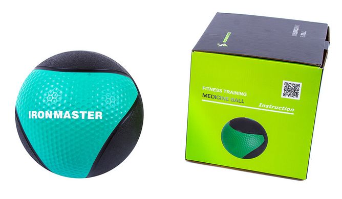 Мяч медицинский медбол для кроссфита IronMaster 3кг d=22см IR97801I-3