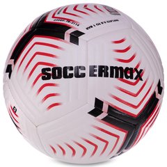 Мяч футбольный HYBRID SOCCERMAX FIFA FB-3114 цвет белый-черный-бордовый