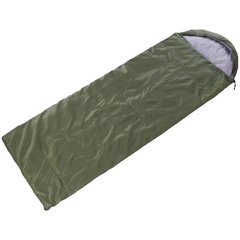 Спальник спальный мешок одеяло с капюшоном (220*75 см) зеленый SY-068, Зелёный