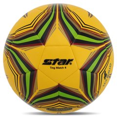 мяч футбольный STAR TING MATCH 4 HYBRID SB3154C-05 цвет желтый-салатовый